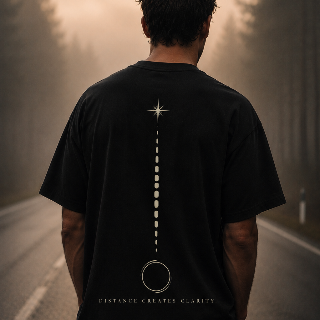 DISTANCE CREATES CLARITY. TEE