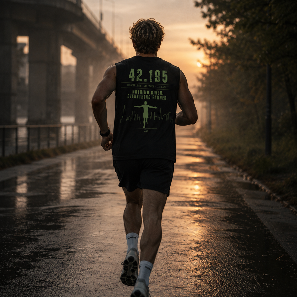 42.195 Everything Earned. Sleeveless Tee