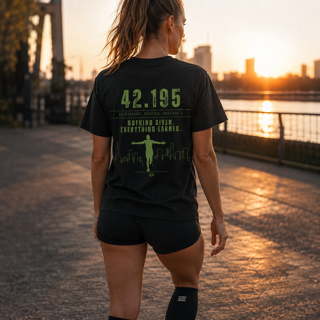 42.195 Everything Earned. Premium Organic Tee